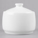 A white ceramic Reserve by Libbey International sugar pot with a lid.