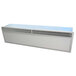 A long rectangular white metal box with a vent.