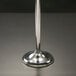 An American Metalcraft silver metal stand for wine and martini glasses.