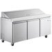 Avantco SS-PT-71-HC 70" 3 Door Stainless Steel Refrigerated Sandwich Prep Table Main Thumbnail 3