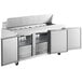 Avantco SS-PT-71-HC 70" 3 Door Stainless Steel Refrigerated Sandwich Prep Table Main Thumbnail 5