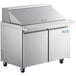 Avantco SS-PT-48M-HC 48" 2 Door Mega Top Stainless Steel Refrigerated Sandwich Prep Table Main Thumbnail 3