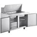 Avantco SS-PT-48M-HC 48" 2 Door Mega Top Stainless Steel Refrigerated Sandwich Prep Table Main Thumbnail 5