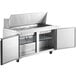 Avantco SS-PT-60M-HC 60" 2 Door Mega Top Stainless Steel Refrigerated Sandwich Prep Table Main Thumbnail 5
