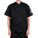 Chef Revival Silver Knife and Steel J005 Unisex Black Customizable Short Sleeve Chef Jacket Main Thumbnail 1