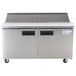Avantco APT-60-HC 60" 2 Door Refrigerated Sandwich Prep Table Main Thumbnail 1