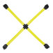 A yellow and black FLAT Tech table pad with a cross bar.