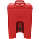Cambro 1000LCD158 Camtainers® 11.75 Gallon Hot Red Insulated Beverage Dispenser Main Thumbnail 3
