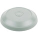 A white plastic Dinex insulated meal delivery base with a round top.
