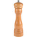 A Fletchers' Mill cherry wooden pepper mill with a silver top.