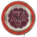 A Texas A&M Aggies neon clock with a red rim and logo.