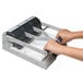 Swingline 74650 160 Sheet Putty and Gray Antimicrobial Protected Adjustable 2-3 Hole Punch - 9/32" Holes Main Thumbnail 3
