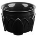 A black Dinex Fenwick insulated bowl with a carved design.