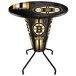 A Holland Bar Stool Boston Bruins pub table with a logo on it.