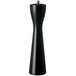 A Fletchers' Mill black pepper mill with a black handle and silver top.