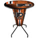 A Holland Bar Stool Philadelphia Flyers pub table with the team logo on top.