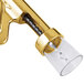 A brass-plated Franmara Bar-Pull wine bottle opener in gold and silver.