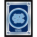 A white framed mirror with the University of North Carolina Tar Heels logo in blue and white.