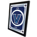 A framed blue and white Villanova University logo mirror.