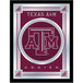 A white framed mirror with the Texas A&M Aggies logo in silver and maroon.