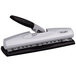 Swingline 74026 12 Sheet LightTouch Black and Silver 2-3 Hole Punch - 9/32" Holes Main Thumbnail 1