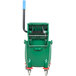 Lavex Janitorial 35 Qt. Green Mop Bucket & Side Press Wringer Combo Main Thumbnail 5