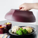 Cambro MDSHD9487 Harbor Collection Cranberry 10 1/4" Insulated Plastic Dome Plate Cover - 12/Case Main Thumbnail 6