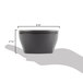 Cambro MDSHB9485 Harbor Collection Smoked Metal 9 oz. Insulated Plastic Bowl - 12/Pack Main Thumbnail 9