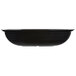 A black rectangular Cambro Camwear bowl with ribbed sides.
