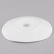 World Tableware 840-436B Porcelana 8" x 7" Oblong Bright White Porcelain Coupe Plate - 24/Case Main Thumbnail 3