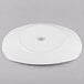 World Tableware 840-438B Porcelana 12" x 10" Oblong Bright White Porcelain Coupe Plate - 12/Case Main Thumbnail 3