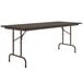 Correll Folding Table, 24" x 72" Melamine Top, Walnut Main Thumbnail 1