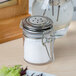 Tablecraft H15S&P 1.5 oz. Resealable Salt and Pepper Shaker Glass Jar with Stainless Steel Clip-Top Lid Main Thumbnail 8