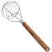 A Thunder Group potato masher with a wood handle and metal masher plate.