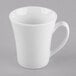 A Libbey Bright White Porcelain Flairique mug with a handle.