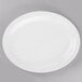 World Tableware 840-520N-17 Porcelana 11 1/2" x 9" Oval Bright White Narrow Rim Porcelain Platter - 12/Case Main Thumbnail 2