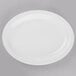 World Tableware 840-520N-9 Porcelana 9 3/4" x 7 3/8" Oval Bright White Narrow Rim Porcelain Platter - 24/Case Main Thumbnail 2