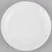 A Libbey Porcelana white porcelain plate with a white narrow rim.