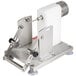 A Tellier manual tourne vegetable cutter with a metal handle and stainless steel rectangular cutter.