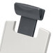 A Fellowes white and grey rectangular copyholder with a grey plastic clip.
