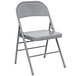 Flash Furniture HF3-MC-309AS-GY-GG Gray Metal Folding Chair Main Thumbnail 1
