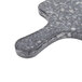 A grey and white speckled melamine serving board with a handle.