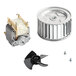 An Amana blower motor and fan assembly with a fan blade.