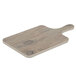 A Thunder Group Sequoia faux wood melamine serving board with a handle.