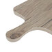 A Thunder Group Sequoia faux wood melamine serving board with a handle.