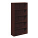 A mahogany HON 10500 Series wood bookcase with shelves.