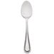 A 10 Strawberry Street Pearl stainless steel serving spoon with a beaded border.