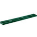 A green plastic tray rail with holes for Cambro Versa food bars.