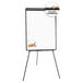 A Universal tripod style dry erase easel with a white board on it.