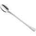 An Acopa Landsdale stainless steel iced tea spoon with a long handle.